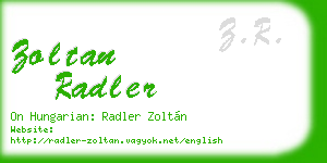 zoltan radler business card