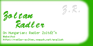 zoltan radler business card